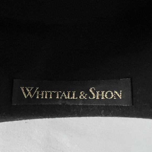 Whittall & Shon 100% Wool Hat, Black and Purple Paisley Pattern EC - Picture 3 of 14